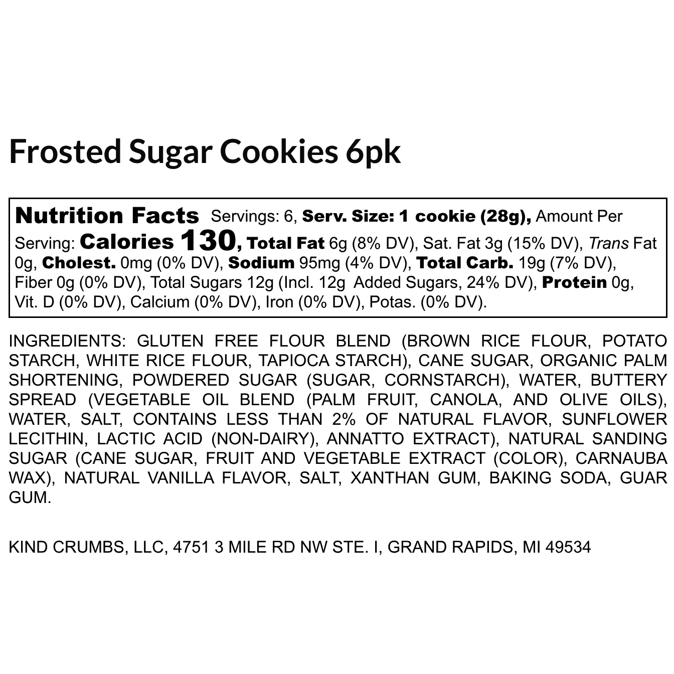 Frosted Sugar Cookies, Half Case (6)