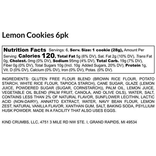 Lemon Cookies, Half Case (6)
