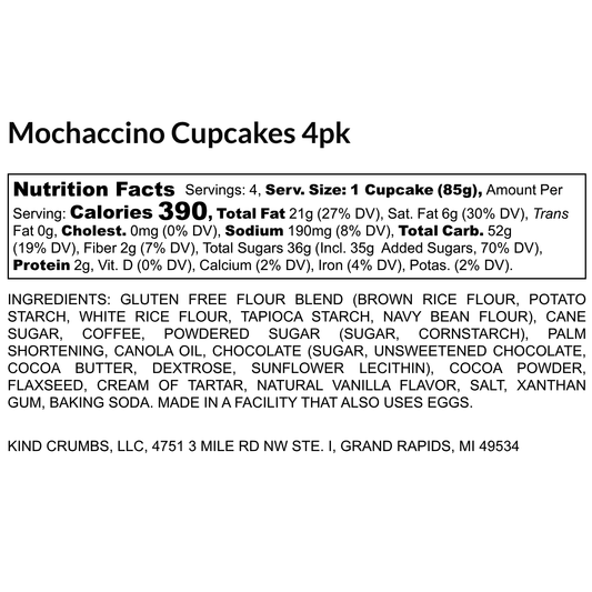 Mochaccino Cupcakes, Half Case (6)