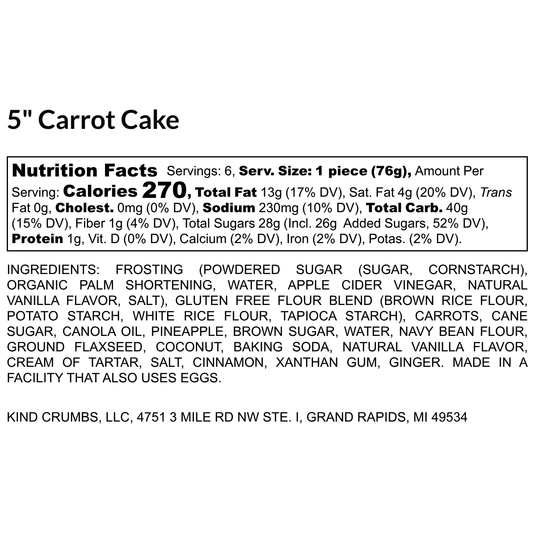 5" Carrot Cake - Half Case (4)