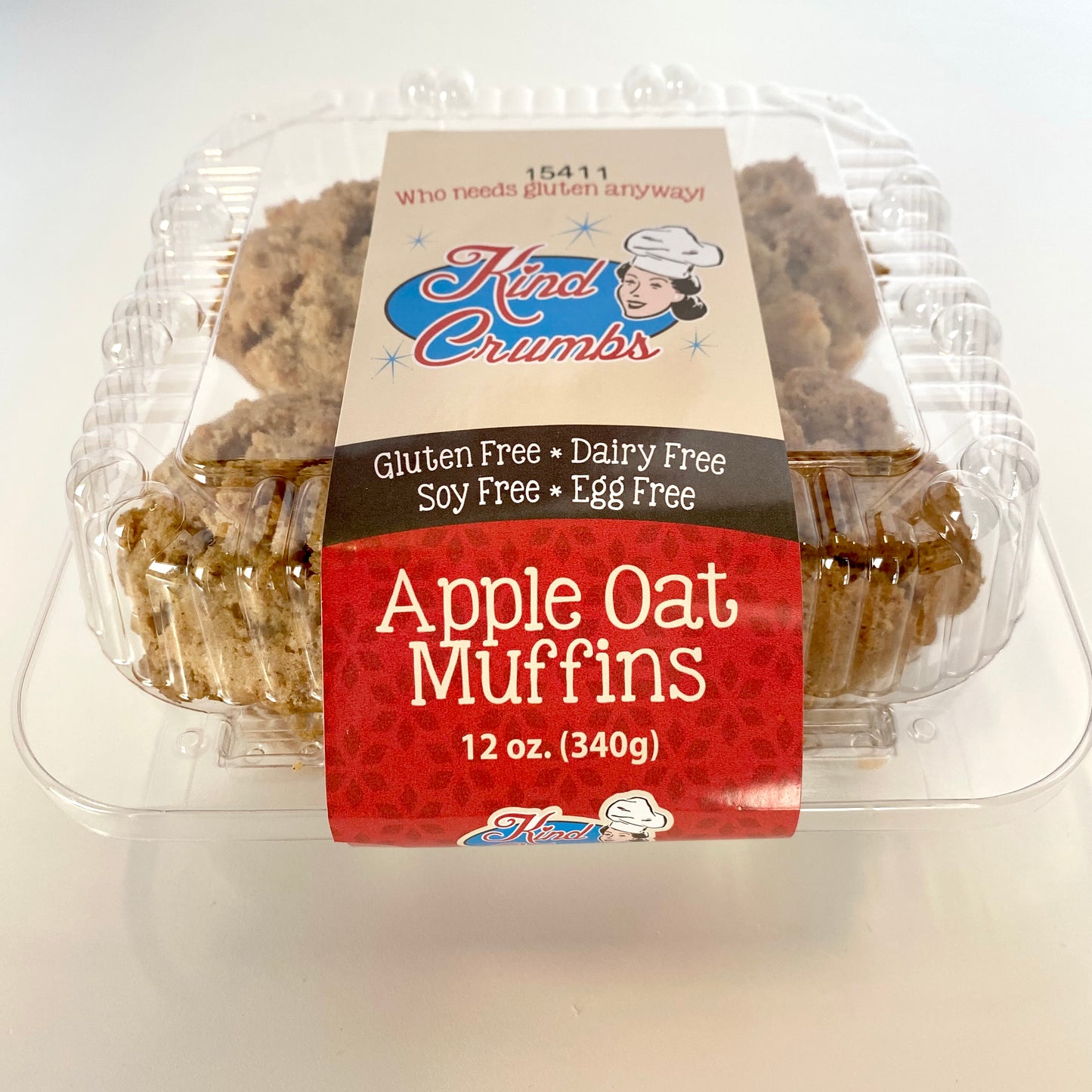 Apple Oat Muffins, 4 Pack, Case (12)