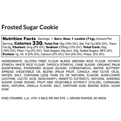 Frosted Sugar Cookie Single, Case (24)