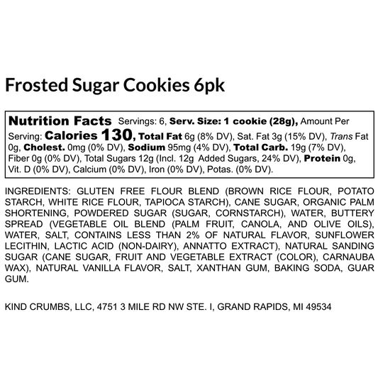 Frosted Sugar Cookies, Half Case (6)