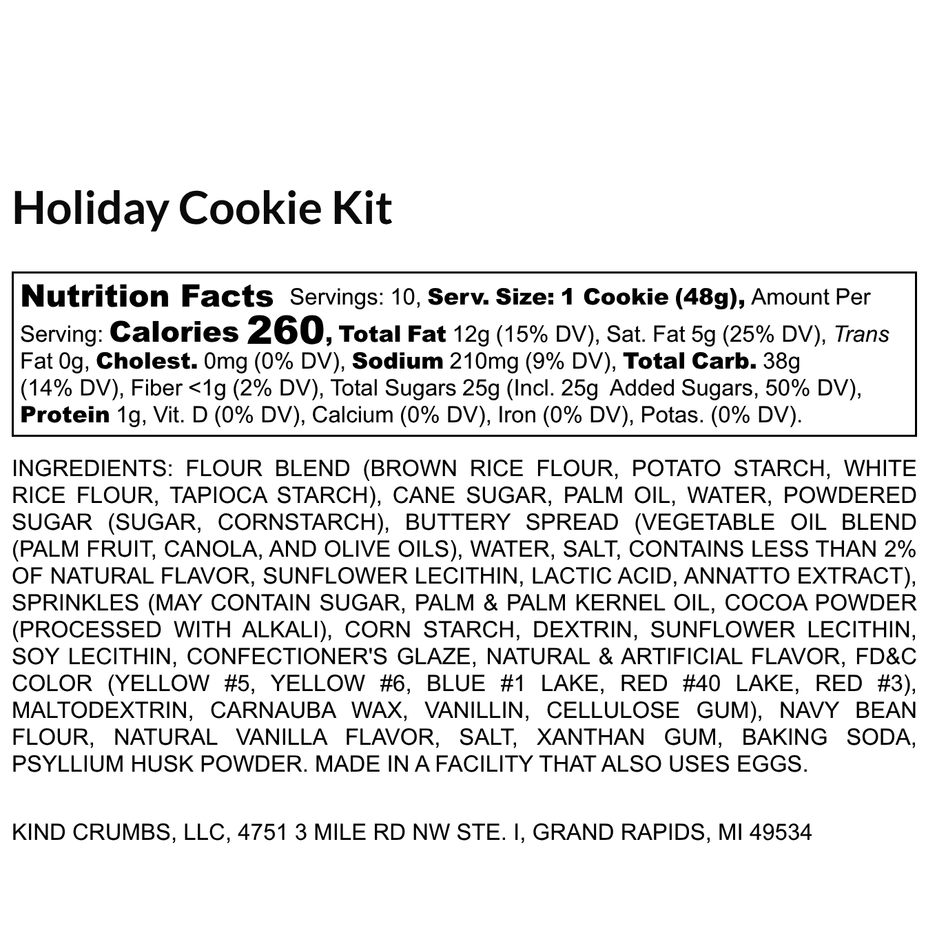 Holiday Cookie Kit, Case (6)