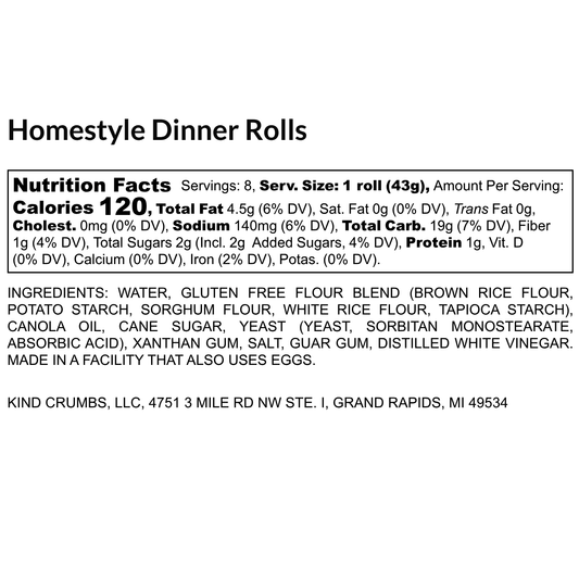 Homestyle Dinner Rolls - Case (6)