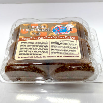 Pumpkin Spice Donuts, 6 pack, Case (8)