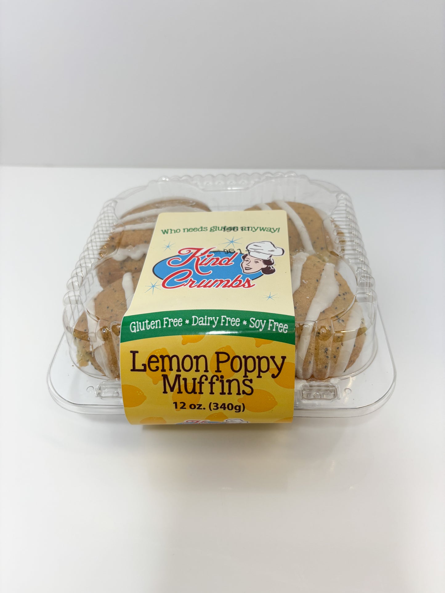 Lemon Poppy Muffins, 4 Pack, Half Case (6)