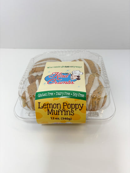 Lemon Poppy Muffins, 4 Pack, Half Case (6)