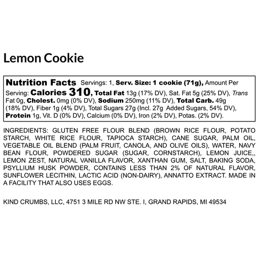 Lemon Cookie Single, Case (24)