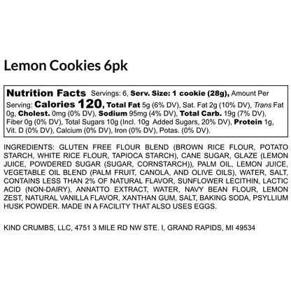 Lemon Cookies, Half Case (6)