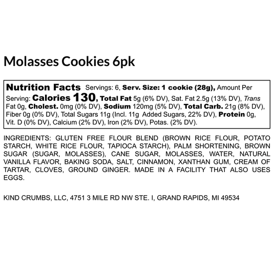 Molasses Cookies, Half Case (6)