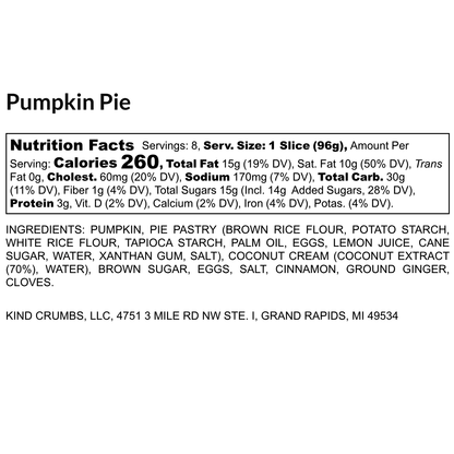 9” Pumpkin Pie