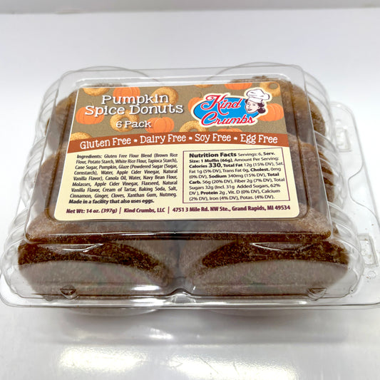 Pumpkin Spice Donuts, 6 Pack, Half Case (4)