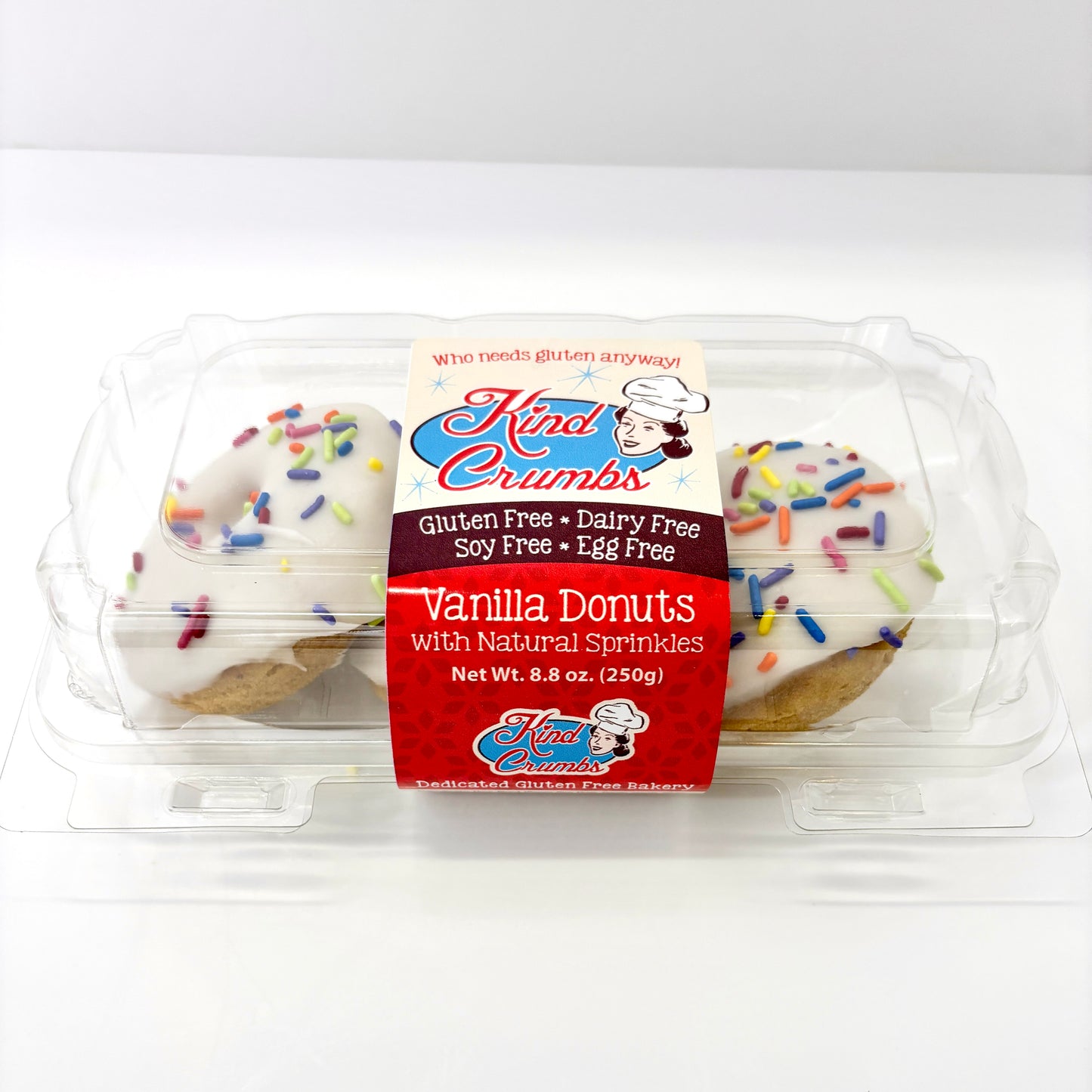 Vanilla Sprinkle Donuts, 3 Pack, Half Case (6)