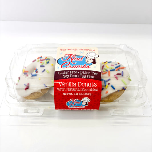 Vanilla Sprinkle Donuts, 3 Pack, Half Case (6)