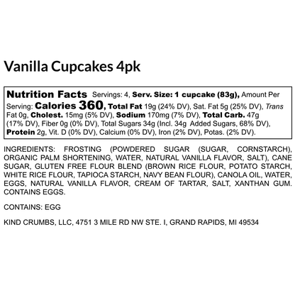 Vanilla Cupcakes, Case (12)