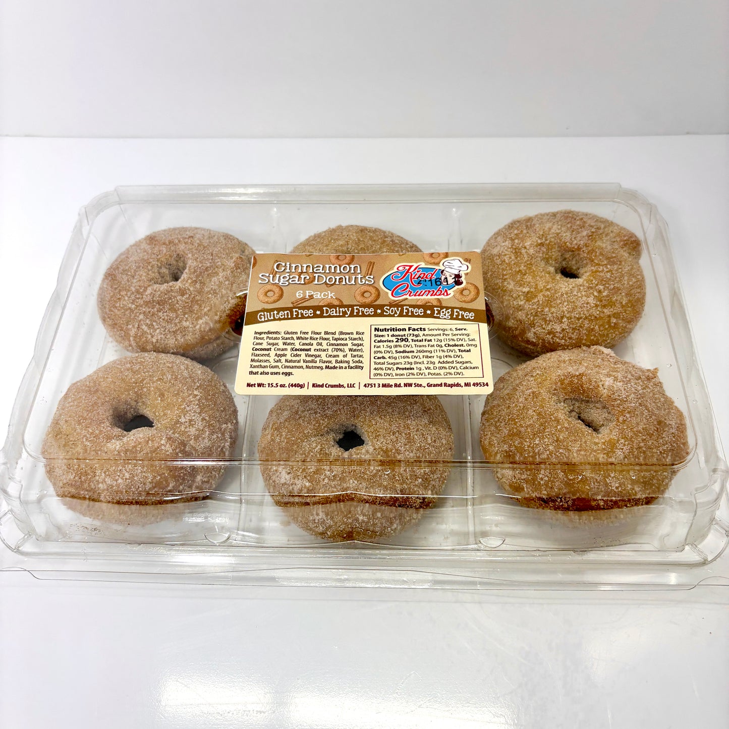 Cinnamon Sugar Donuts, 6 Pack, Half Case (4)